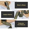 7M Ethnic Style Polyester Flower Jacquard Ribbons SRIB-WH0011-186A-4