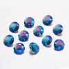 Faceted Glass Rhinestone Charms X-RGLA-F051-12mm-206PS-1