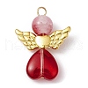 10Pcs 10 Color Glass Beaded Pendant PALLOY-JF02272-3