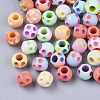 Spray Painted Acrylic Beads SACR-S303-003B-02-1