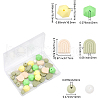 CHGCRAFT 6 Style Food Grade Eco-Friendly Silicone Beads SIL-CA0001-39-2