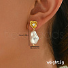 Elegant Brass Dangle Stud Earrings KS8037-2-2