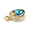Real 18K Gold Plated Rack Plating Brass Micro Pave Clear Cubic Zirconia Pendants KK-C015-20G-3