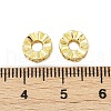 Brass Micro Pave Clear Cubic Zirconia Spacer Beads KK-L235-04G-3