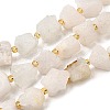 Raw Rough Natural White Jade Beads Strands G-Z087-A05-2