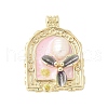 Brass Enamel Pendants KK-F886-01G-06-1