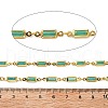 Brass Glass Rectangle Link Chains CHC-R001-01G-04-2