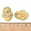 Flower 304 Stainless Steel Stud Earrings EJEW-V016-10G-01-5