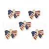 American Flag Style Alloy Enamel Pendants ENAM-M046-09G-3