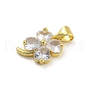 Rack Plating Brass Pave Cubic Zirconia Charms KK-G513-09G-2