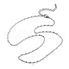 2MM 304 Stainless Steel Textured Dapped Chain Necklaces NJEW-T016-14P-4