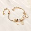 Alloy Enamel European Beads Charm Bracelets BJEW-F495-03G-4