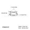 Double-layer Stainless Steel Cuff Rings for Women EP7559-2-2