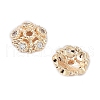 Rack Plating Brass Cubic Zirconia Bead Cap KK-A183-74G-1