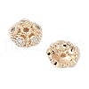 Rack Plating Brass Cubic Zirconia Bead Cap KK-A183-74G-1