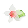 5 Pcs 5 Colors Acrylic with Glass Pendants PALLOY-TA00149-2