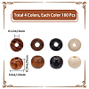 Gorgecraft 400Pcs 4 Colors Natural Unfinished Wood Beads WOOD-GF0001-91-2