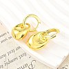 Nuggets Brass Hoop Earrings for Women EJEW-U057-06B-01G-3