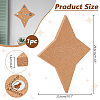 Star Wall Mounted Brooch Jewelry Display Cork Tray AJEW-WH0433-01A-2