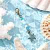 Ocean Theme Alloy Charm & Glass Beads Pendant Decorations HJEW-JM03158-02-1