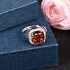 925 Sterling Silver Pave Cubic Zirconia Finger Rings RJEW-C138-01A-01-2