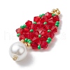 Seed Beads Beaded Charms PALLOY-MZ00364-01-3