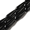 Black Onyx Beads Strands G-E039-FD1-30x10mm-2