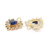 Rack Plating Brass Micro Pave Cubic Zirconia Pendants ZIRC-I057-27G-03-2