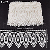 15 Yards Cotton Embroidery Flower Lace Ribbon OCOR-WH0086-91C-2