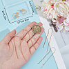 Beebeecraft 10Pcs Brass Stud Earring Findings KK-BBC0013-76-3