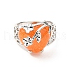 Natural Red Aventurine Adjustable Rings RJEW-P043-03P-09-2