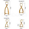 Brass Ice Pick Pinch Bails KK-PH0035-19-2