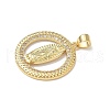 Brass Micro Pave Cubic Zirconia Pendants KK-Q068-40A-G-2