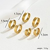 3 Pairs Vintage Frosted Brass Hoop Earring Sets MK3125-1-5