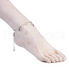 Brass Charm Anklets AJEW-AN00263-5