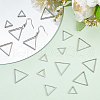 DELORIGIN DIY 304 Stainless Steel Triangle Dangle Earrings Making Kit DIY-DR0001-40-5
