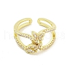 Brass Micro Pave Cubic Zirconia Cuff Rings RJEW-I103-078G-2