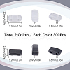 SUNNYCLUE 600Pcs 2 Colors Opaque Acrylic Slide Charms OACR-SC0001-40-2