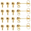 SUNNYCLUE 40Pcs 304 Stainless Steel Ball Post Stud Earring Findings STAS-SC0005-27-1