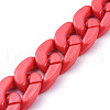 Handmade Opaque Acrylic Curb Chains AJEW-JB00564-4