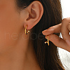 Simple S925 Sterling Silver Clear Cubic Zirconia Line Stud Earrings AD9840-1