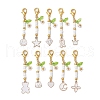 Alloy Enamel Pendant Decorations HJEW-MZ00087-1