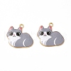 Alloy Enamel Pendants ENAM-M046-11G-B-2