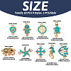 18Pcs 9 Styles Alloy Connector Charms FIND-TA0002-21-11