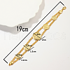 Vintage European Style Brass Flat Round Link Chain Bracelets for Women for Women. ZS6290-6