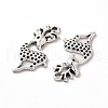 Tibetan Style Alloy Pendant Rhinestone Settings TIBE-B001-38AS-2