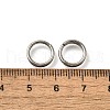F136 Titanium 2 Line Hoop Nose Rings AJEW-D306-04P-3