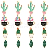 16Pcs 4 Styles Alloy Enamel Pendants ENAM-FS0001-86-1