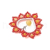 Seed Beads Beaded Charms PALLOY-MZ00271-4