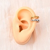 Two-layer C-Shaped 304 Stainless Steel Two Tone Cuff Earrings EJEW-A131-04B-GP-3